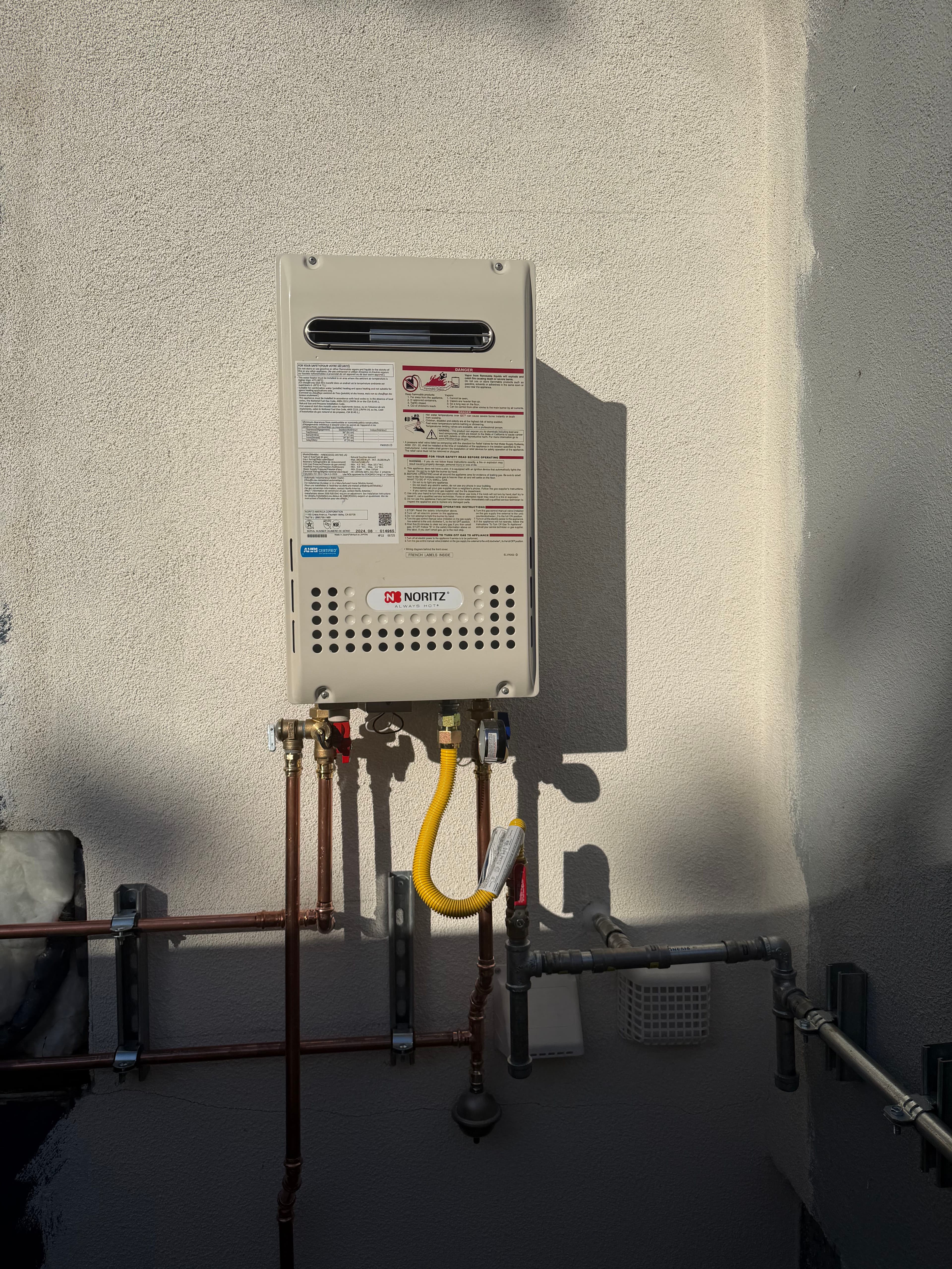 Project Noritz Tankless Water Heater Installation Done Right image